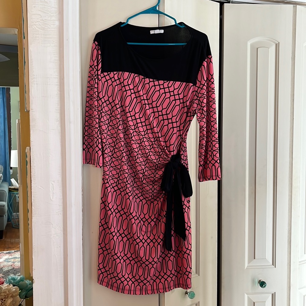 NY&C coral and black dress size XL